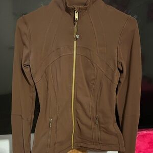 Lululemon define jacket brown and gold